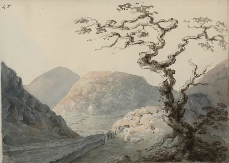 Moses Griffith’s 1805 watercolour of Dinas Emrys
